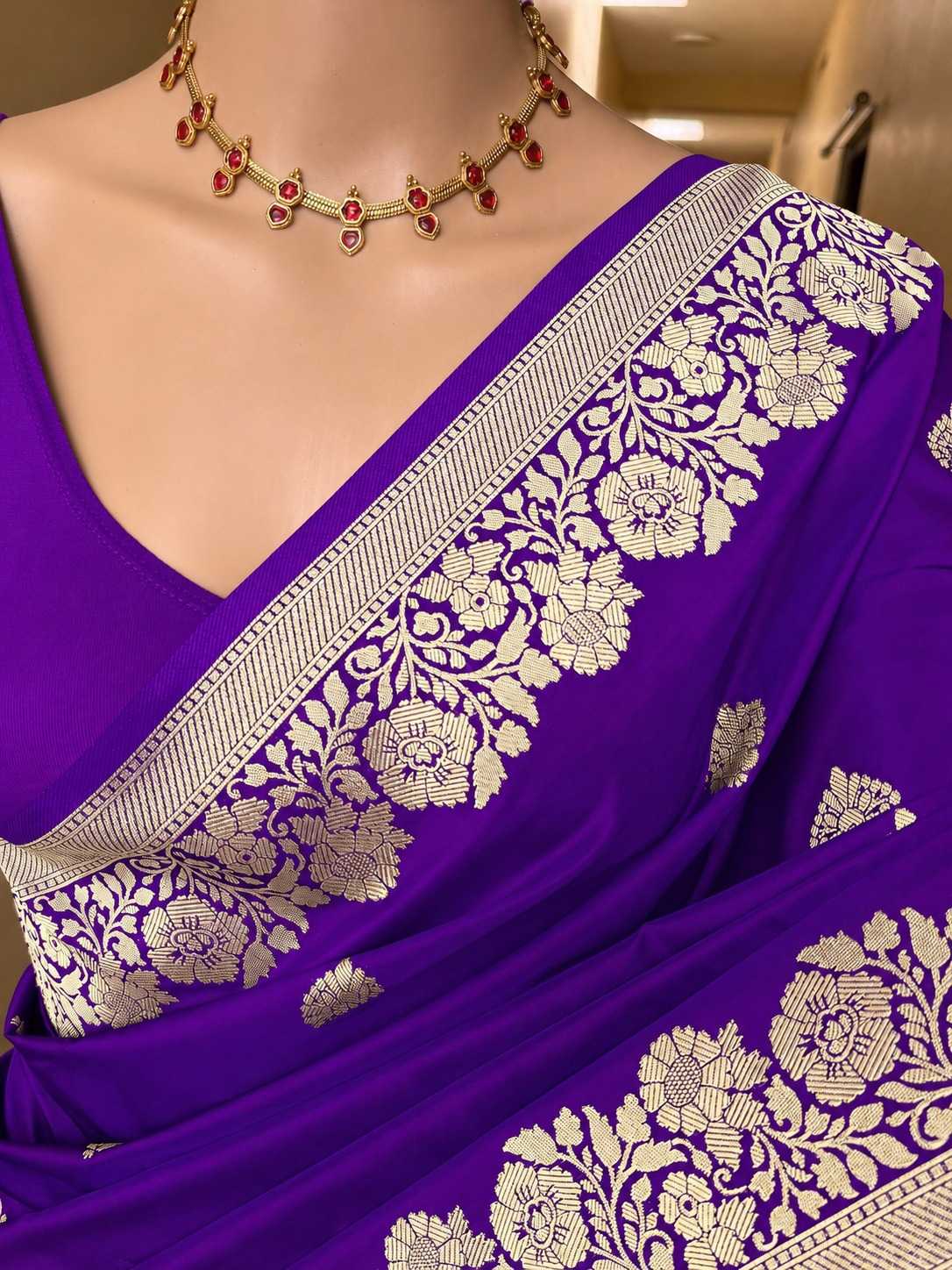 Banarasi Soft Silk Designer Saree in Pink