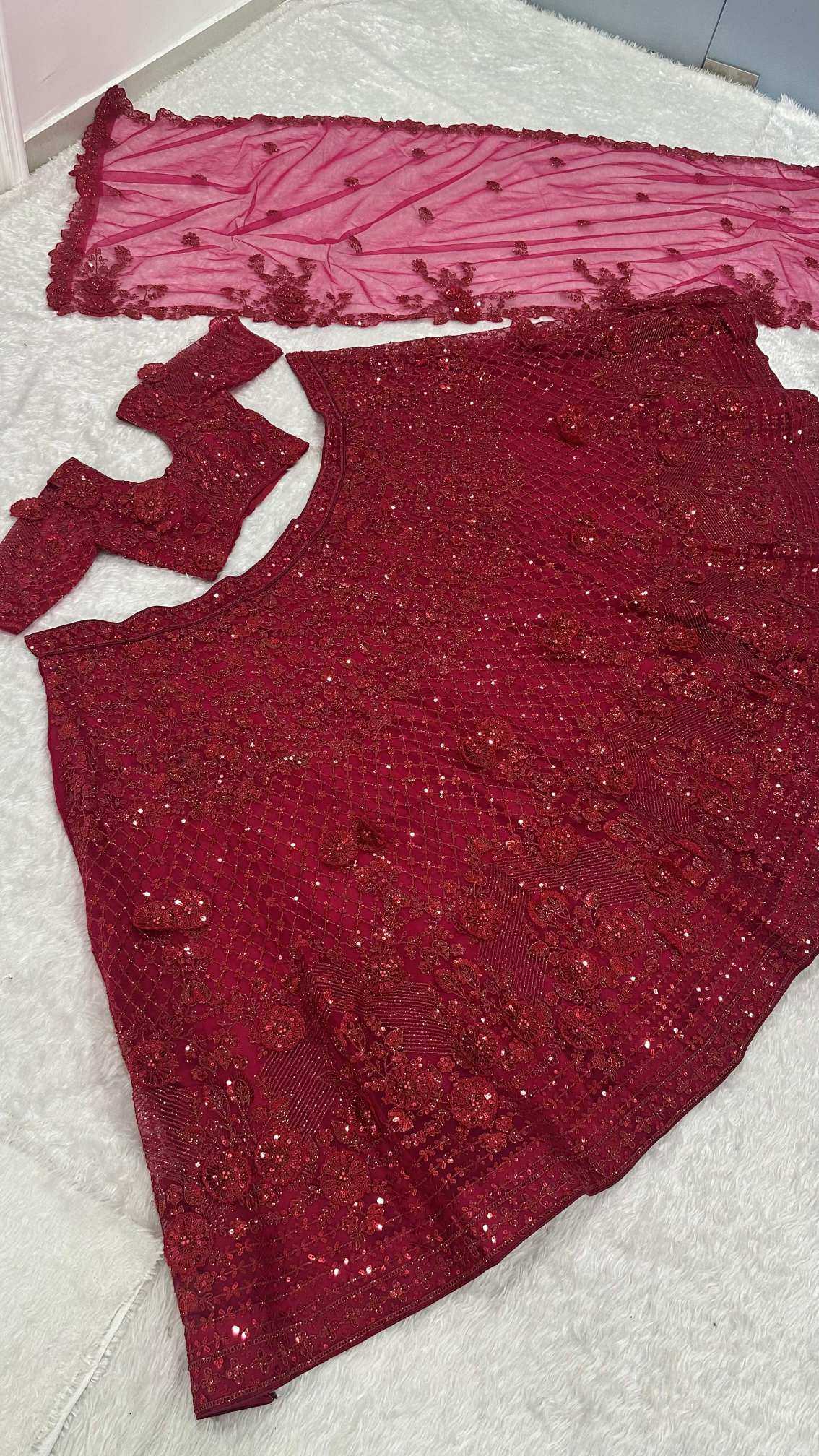 Net Wedding Lehenga