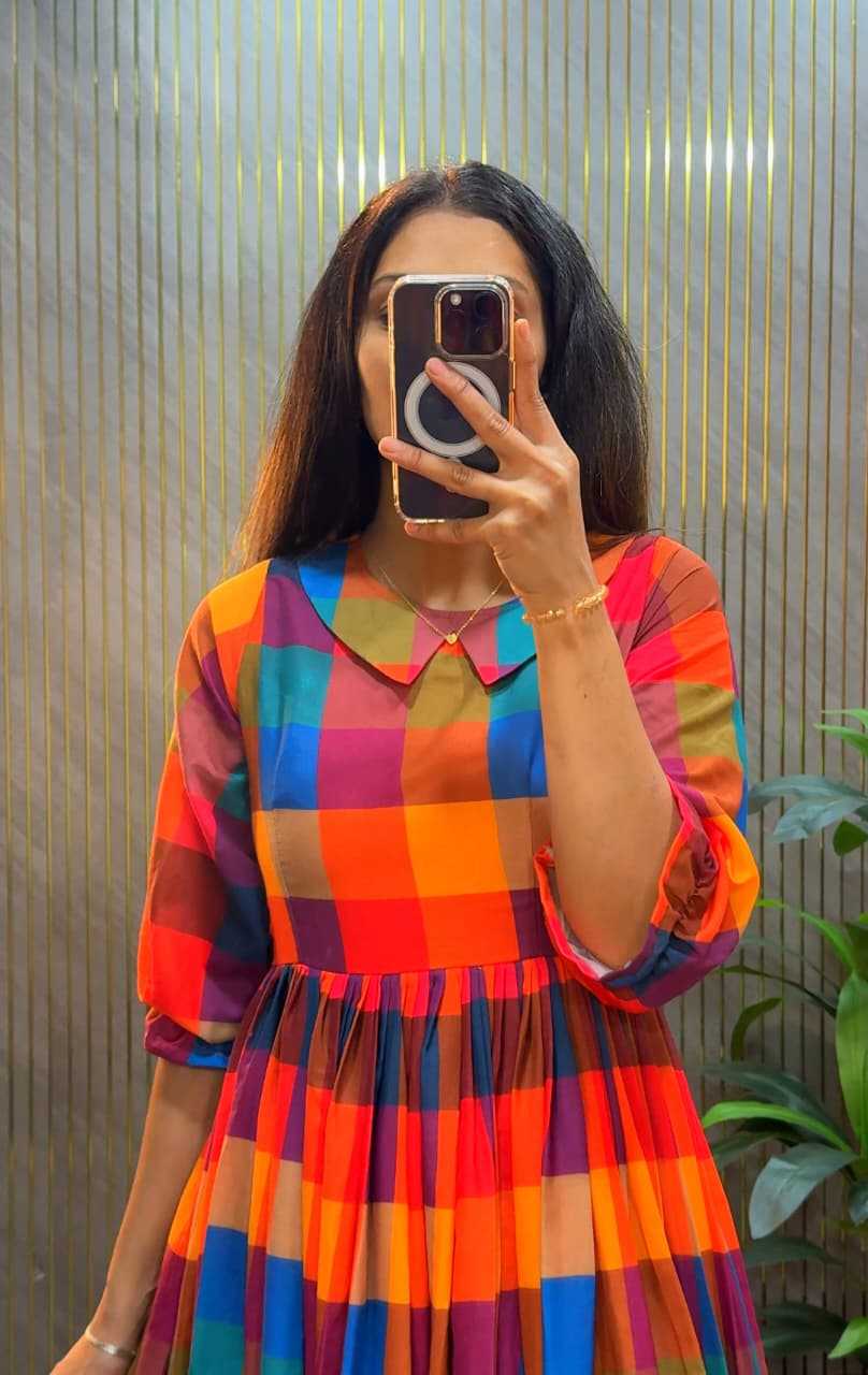 Chanderi Cotton Designer Dress