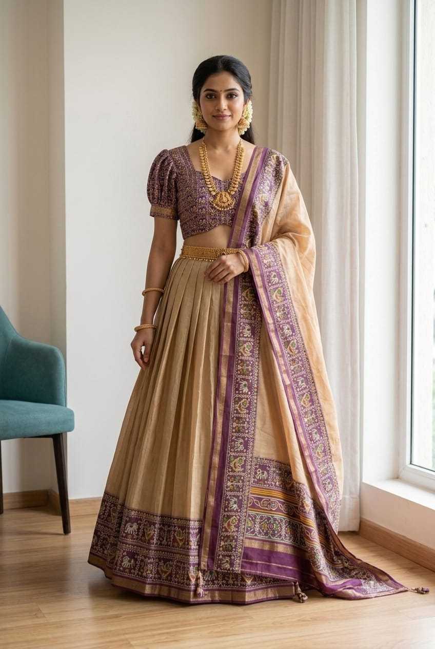 Dola Silk Designer Lehenga in Green