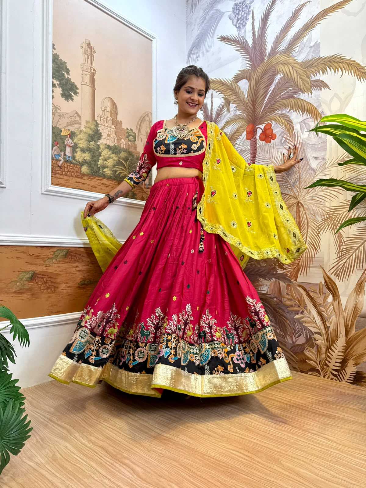 Rayon Embroidered Lehenga