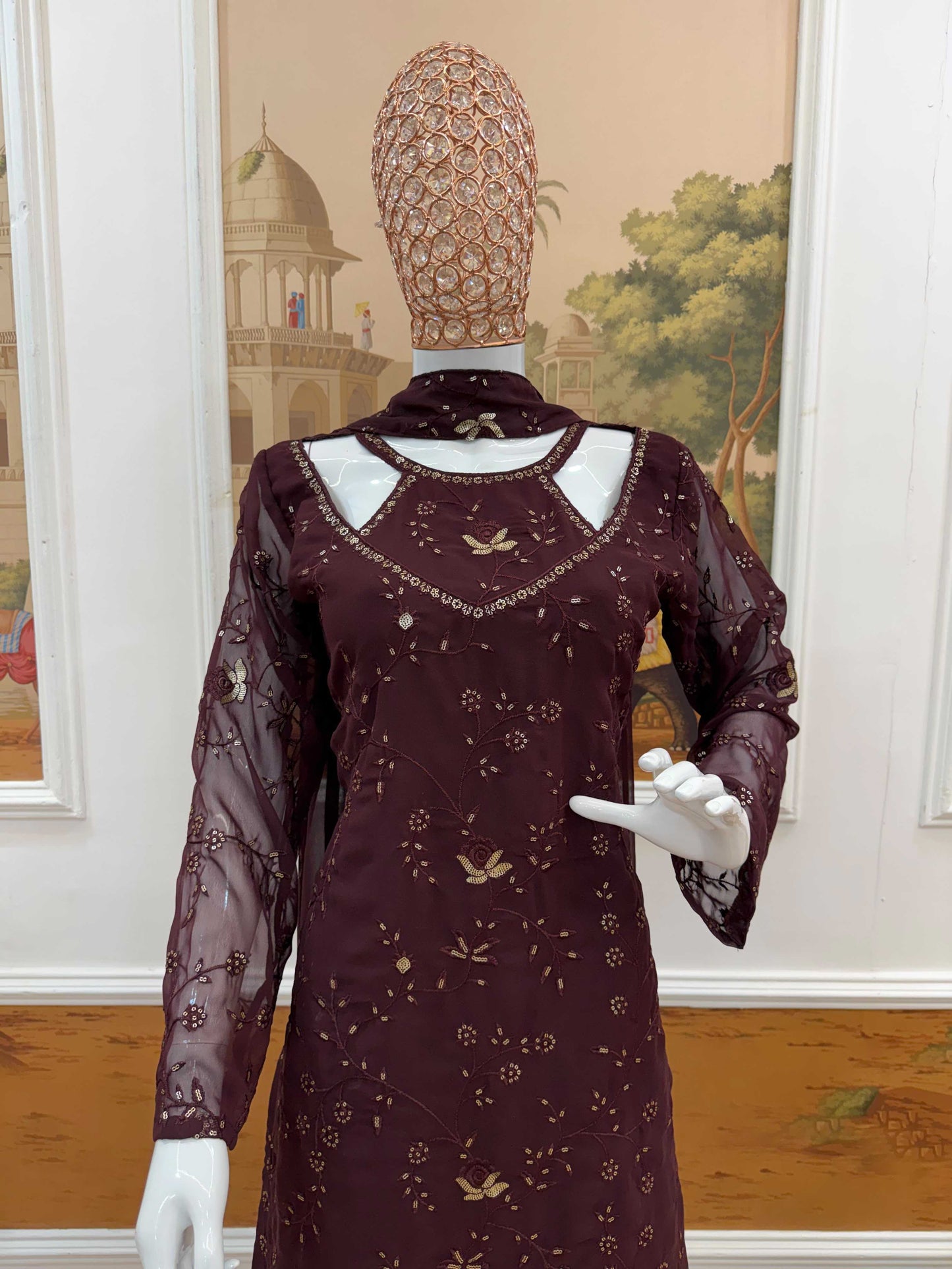 Faux Georgette Festive Kurti