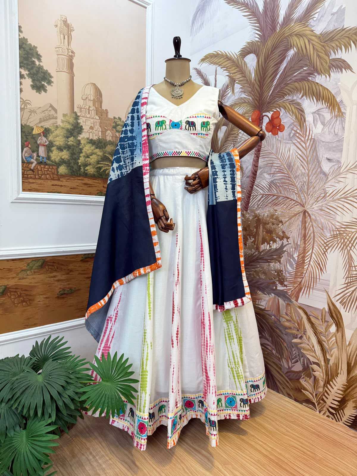 Cotton Embroidered Lehenga