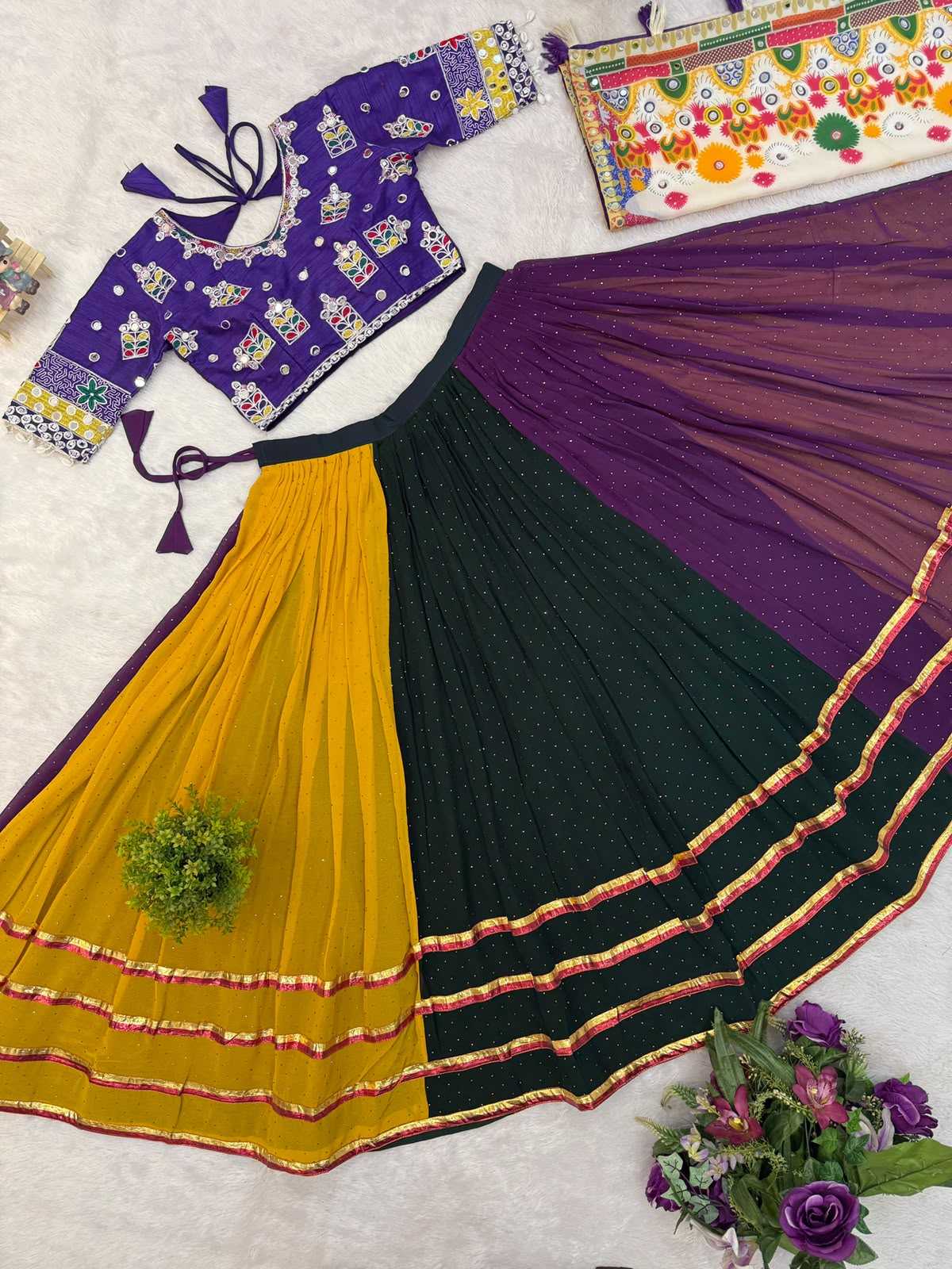Faux Georgette Lehenga
