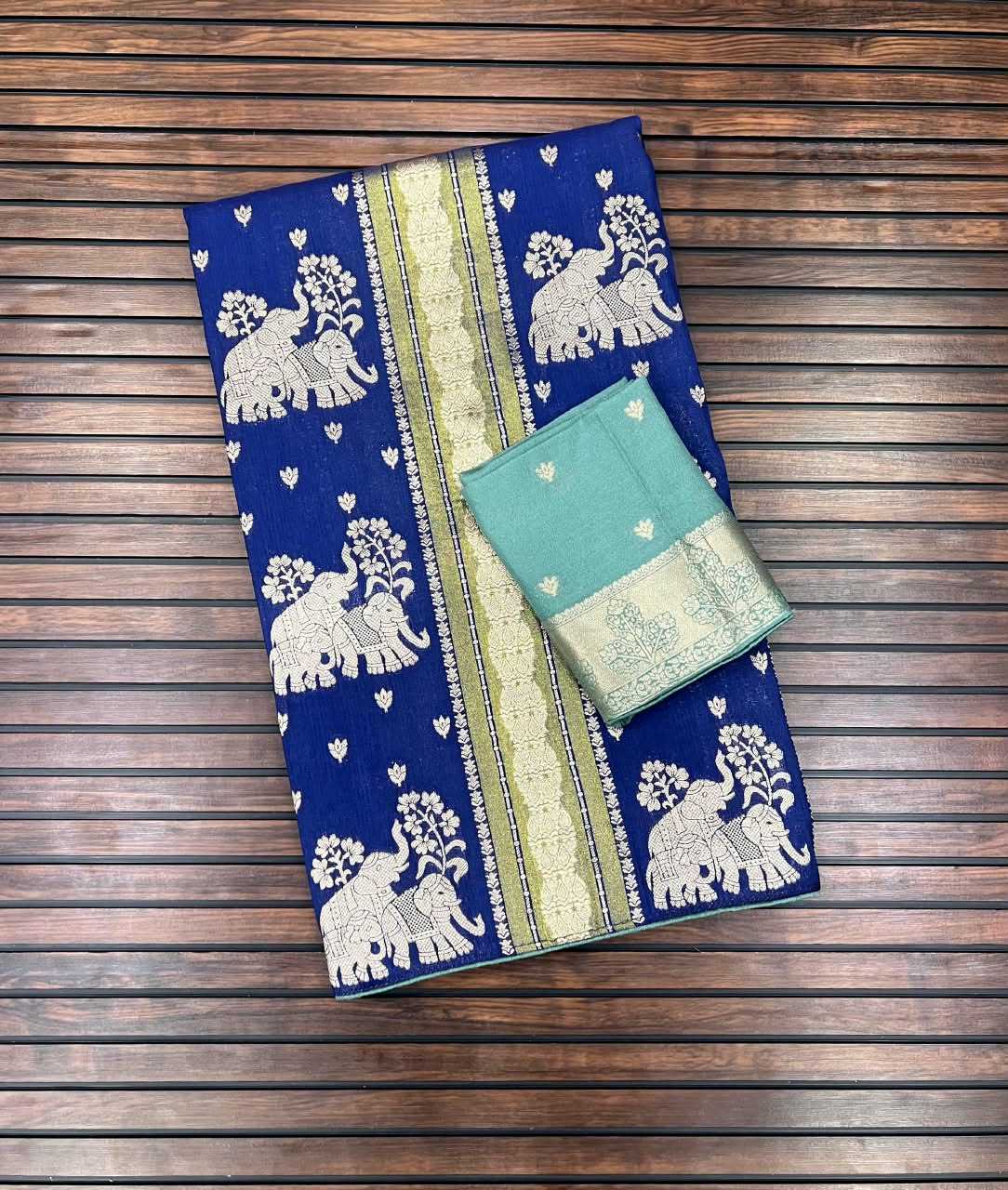Crepe Silk Saree in Rani