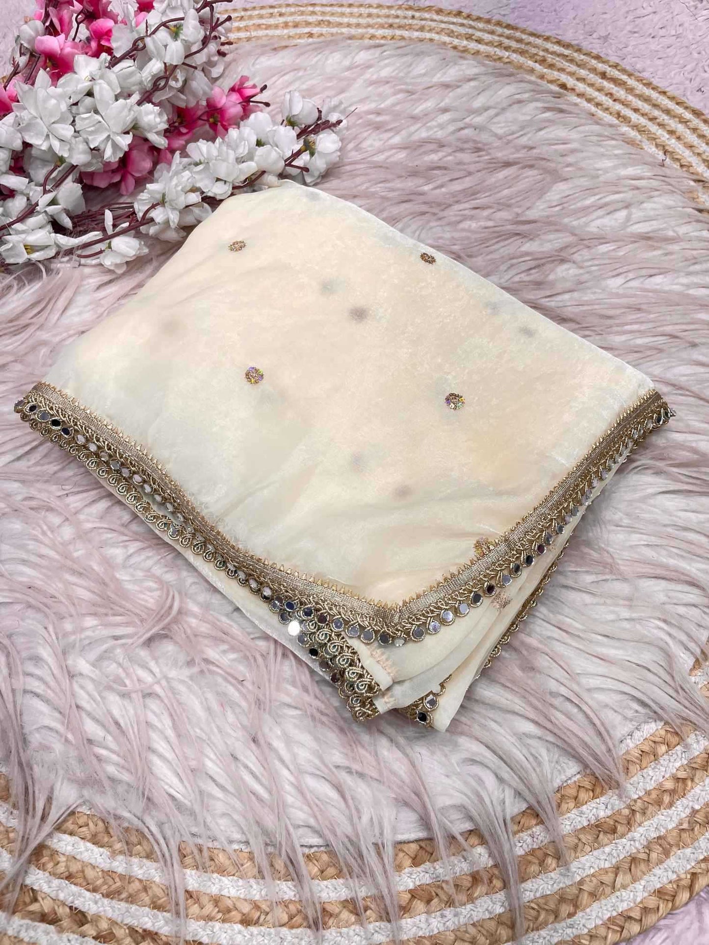 Satin Sequence Saree