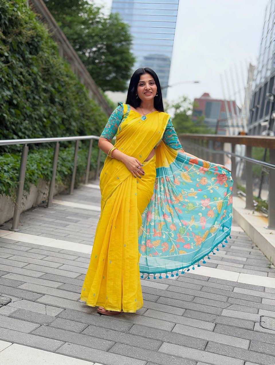 Kalamkri Handloom Silk Printed Saree