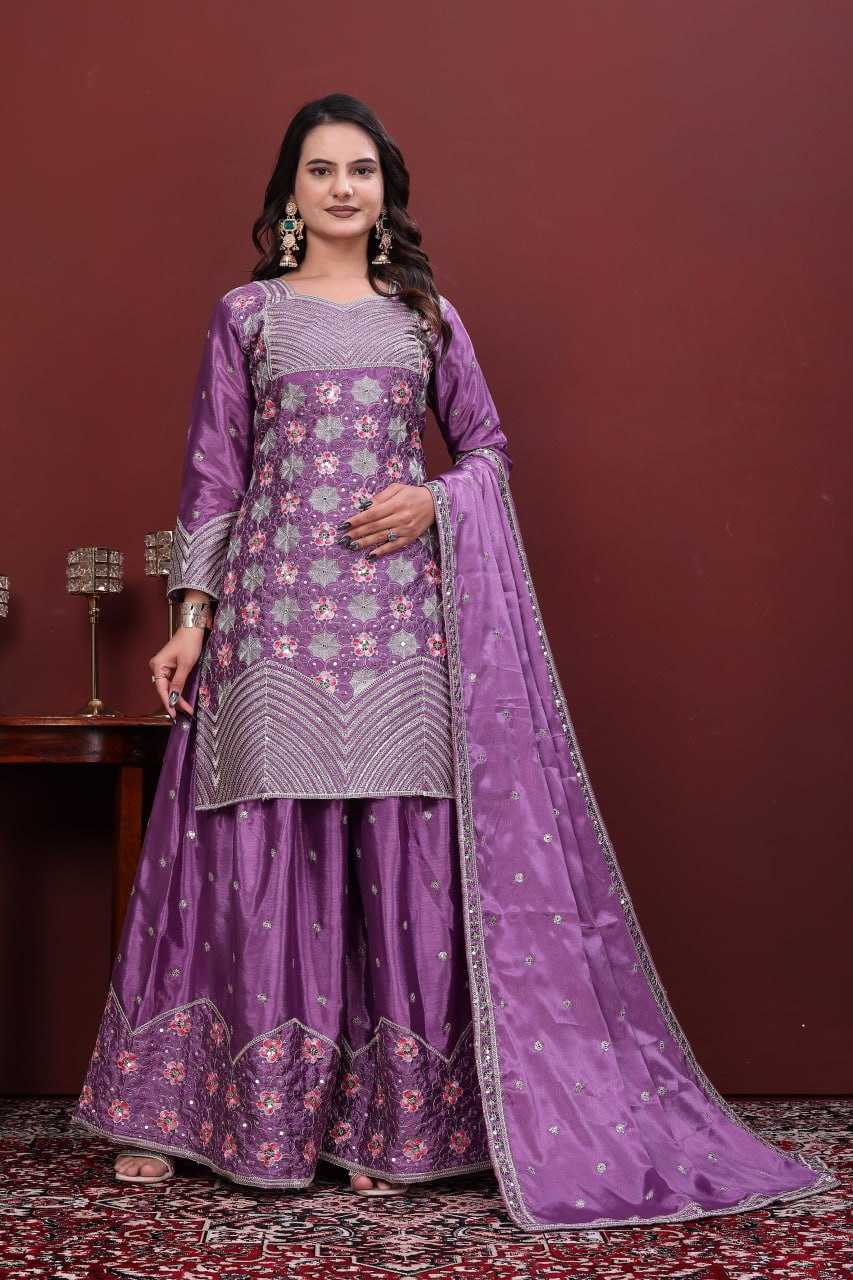 Chinon Sharara Salwar Suit 144