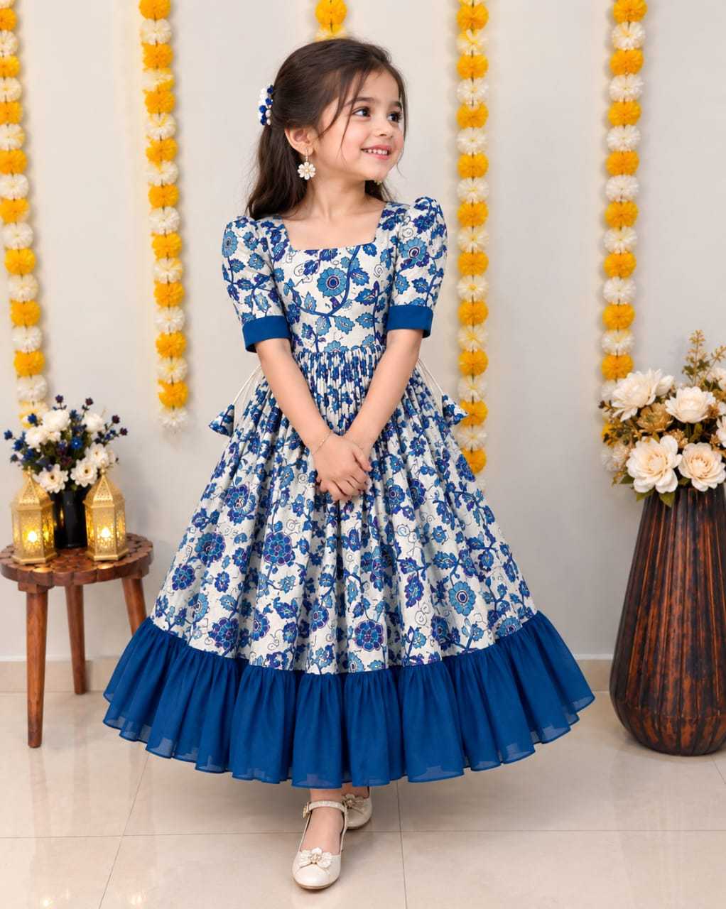 Niharika Soft Silk Kids Gown