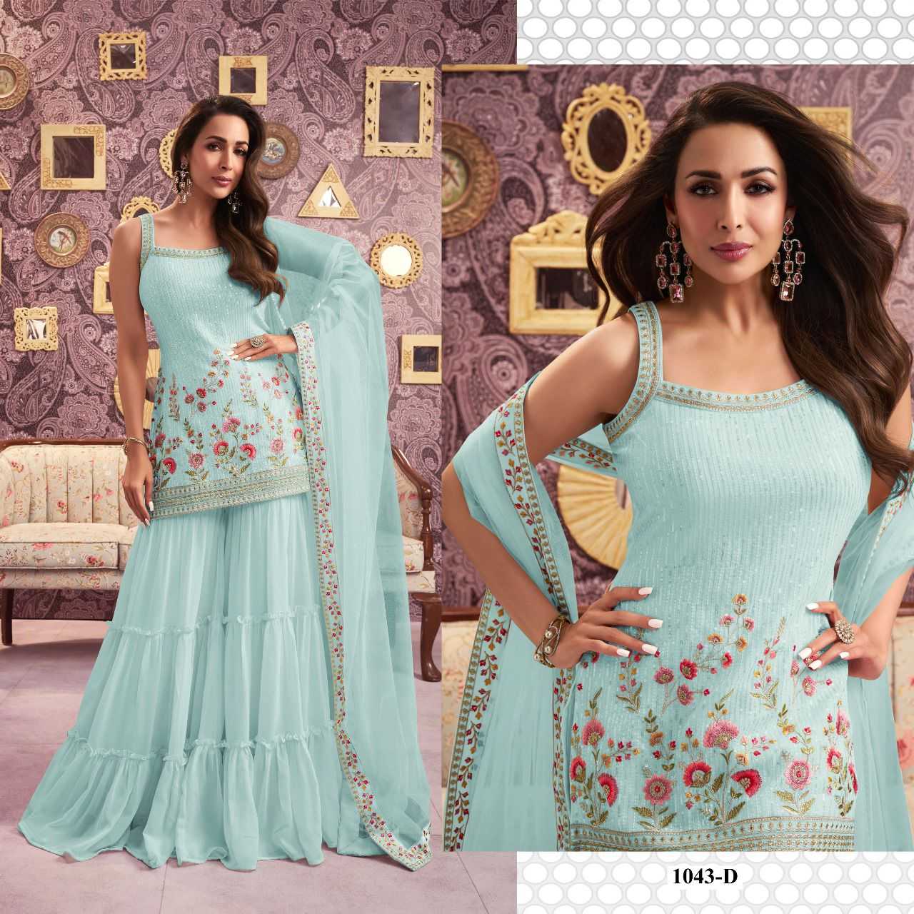 Faux Georgette Palazzo Suit
