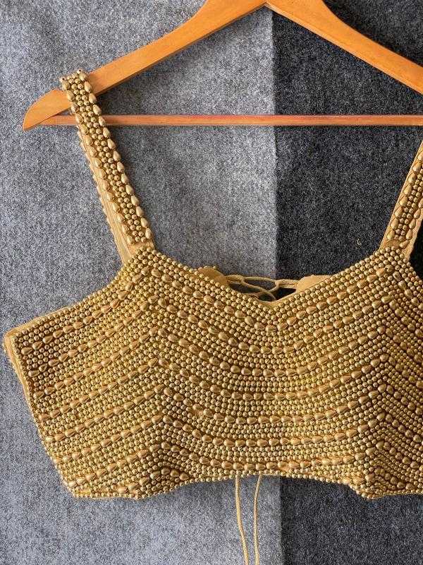 Pure Silk Spaghetti Party wear designer Readymade Blouse