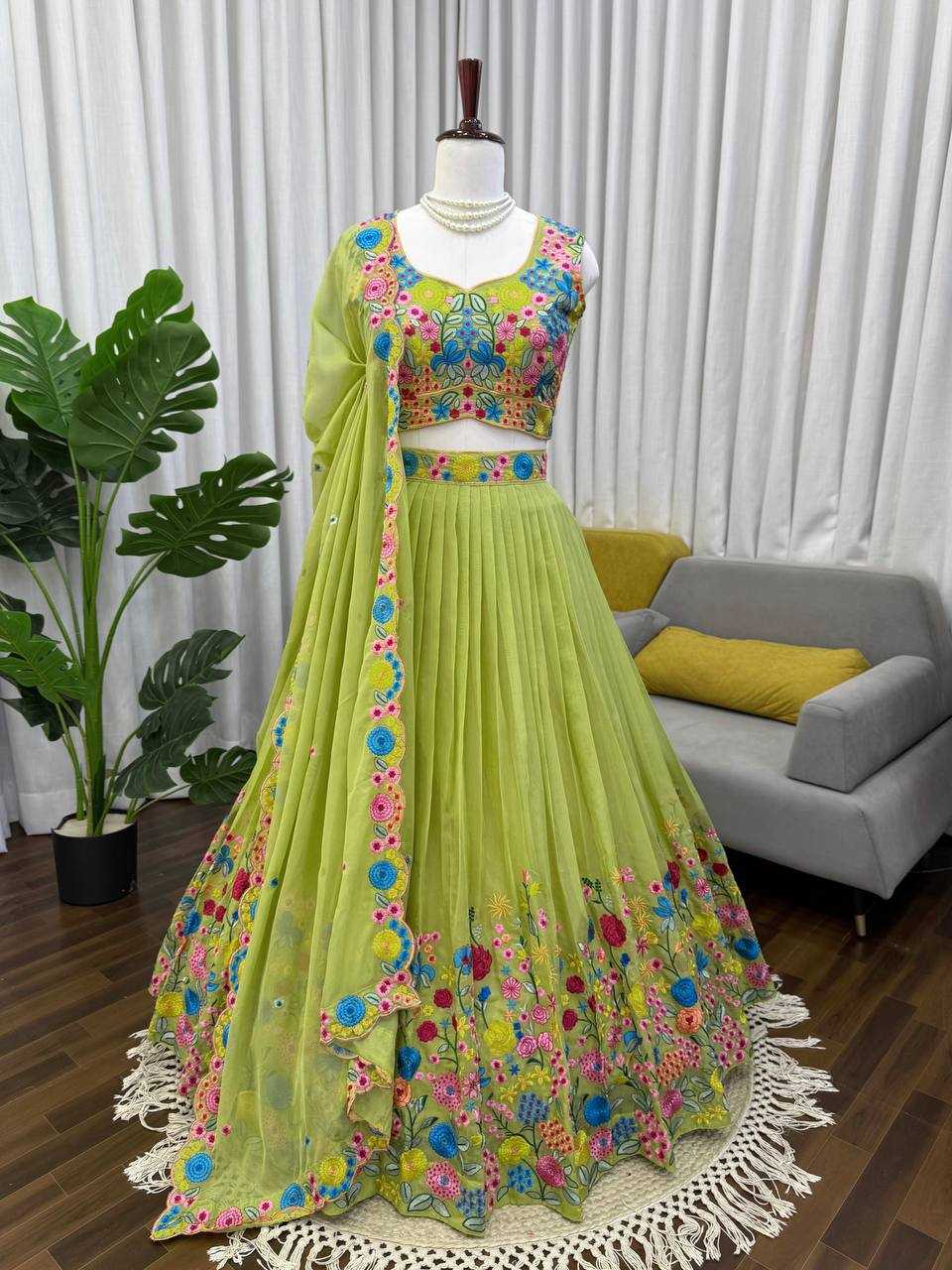 Tabby Silk Organza Traditional Lehenga