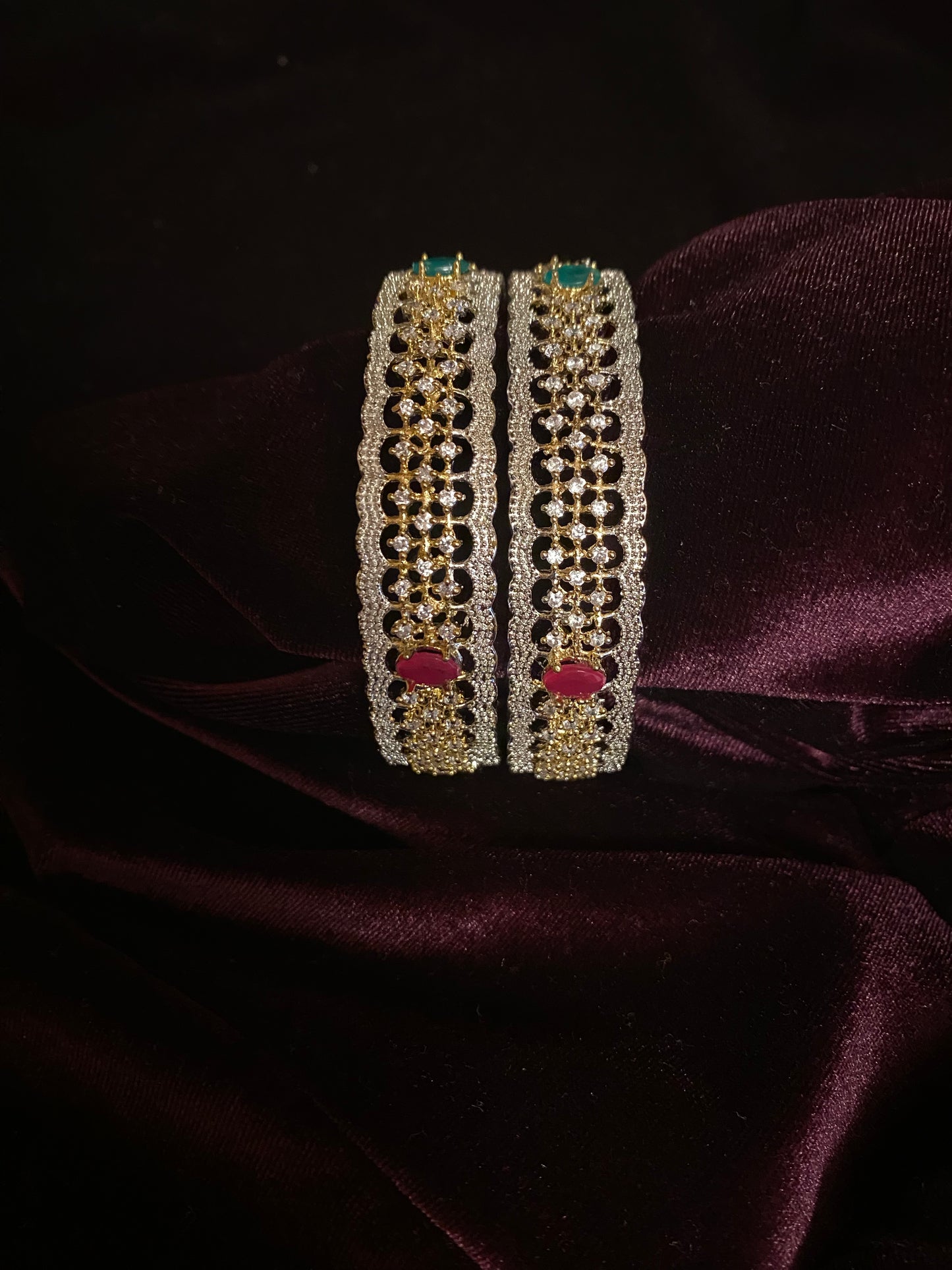 Green Ruby stone Bangles