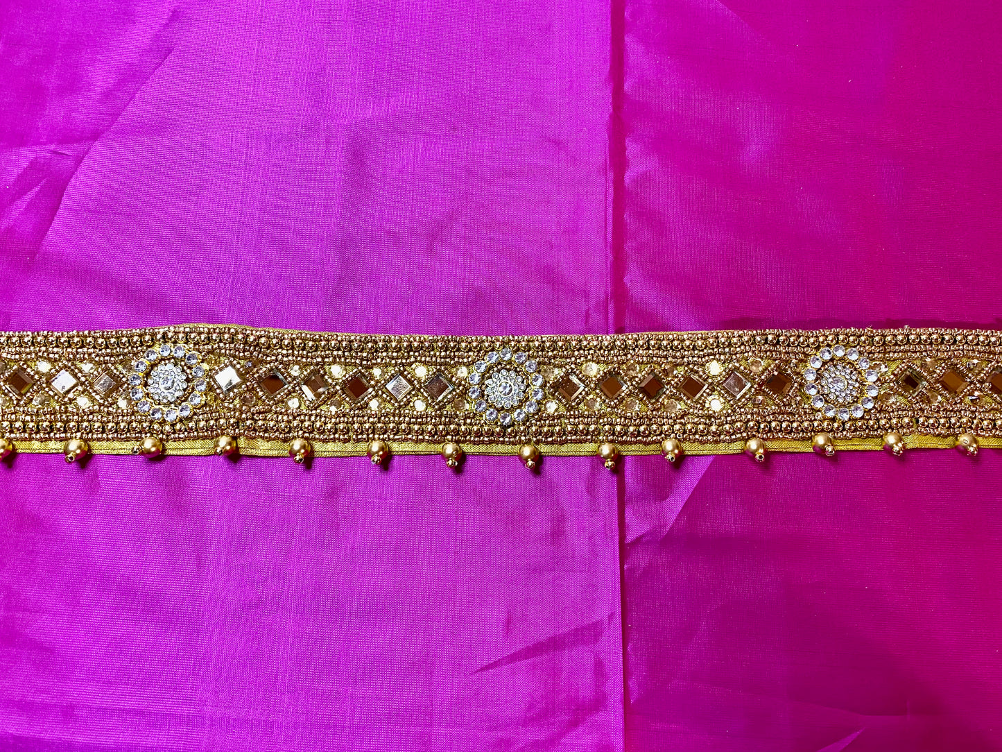 Aari Maggam work Belt | Gold| Size- 24"-36"