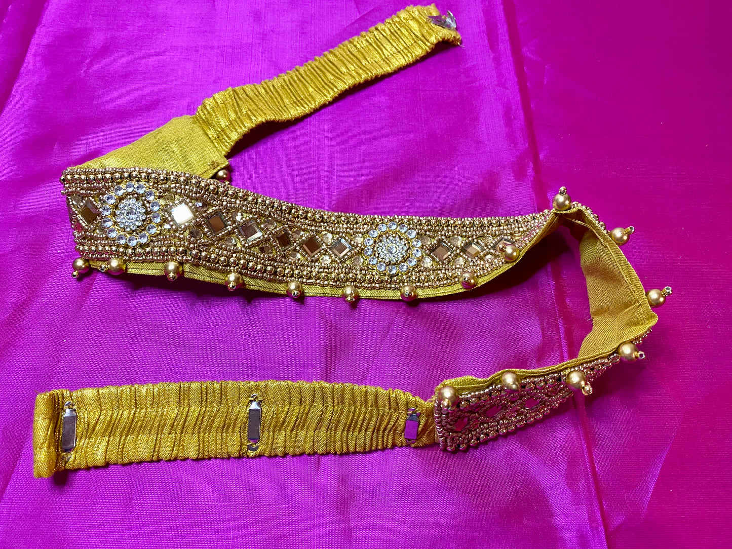 Aari Maggam work Belt | Gold| Size- 24"-36"