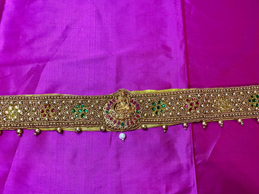 Aari Maggam work Laxmi Pearl Belt | Size- 25"-38"