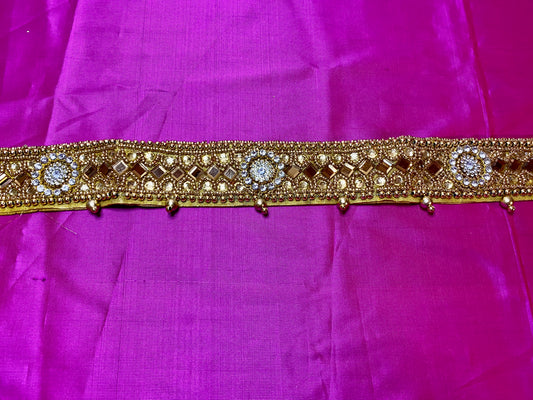 Aari Maggam work Belt|Gold |Size-  24"- 36"