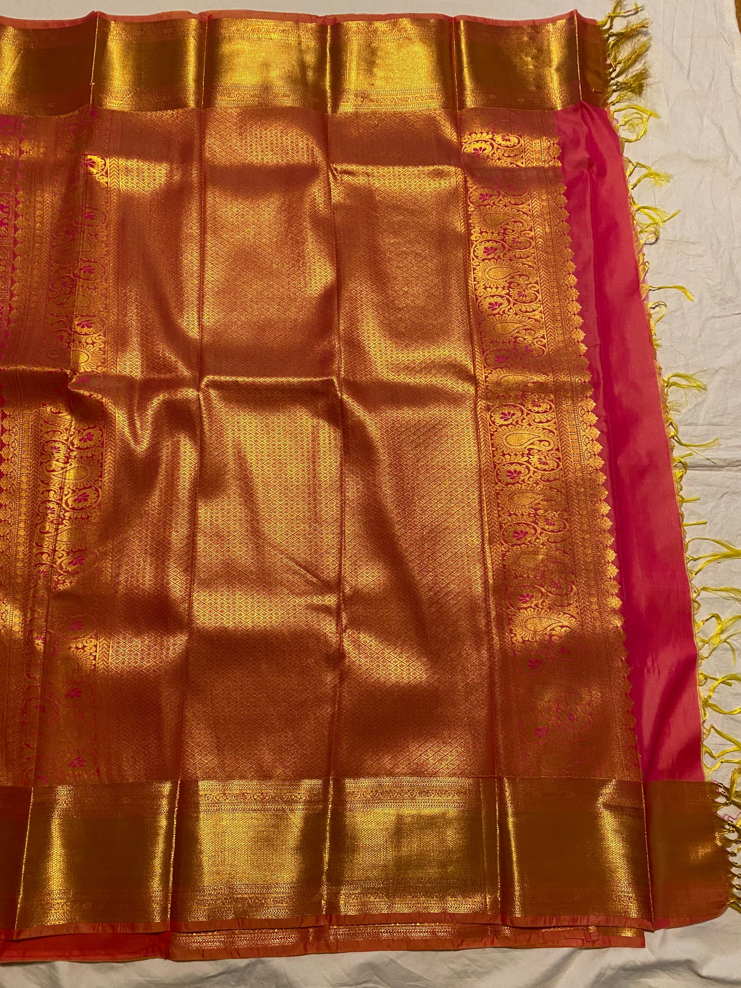 Mix Silk Saree with Maggam Aari work Stitched blouse|Kanjivaram Pattu style mix silk saree |Saree with readymade blouse|Fall ,Pico/overlock done