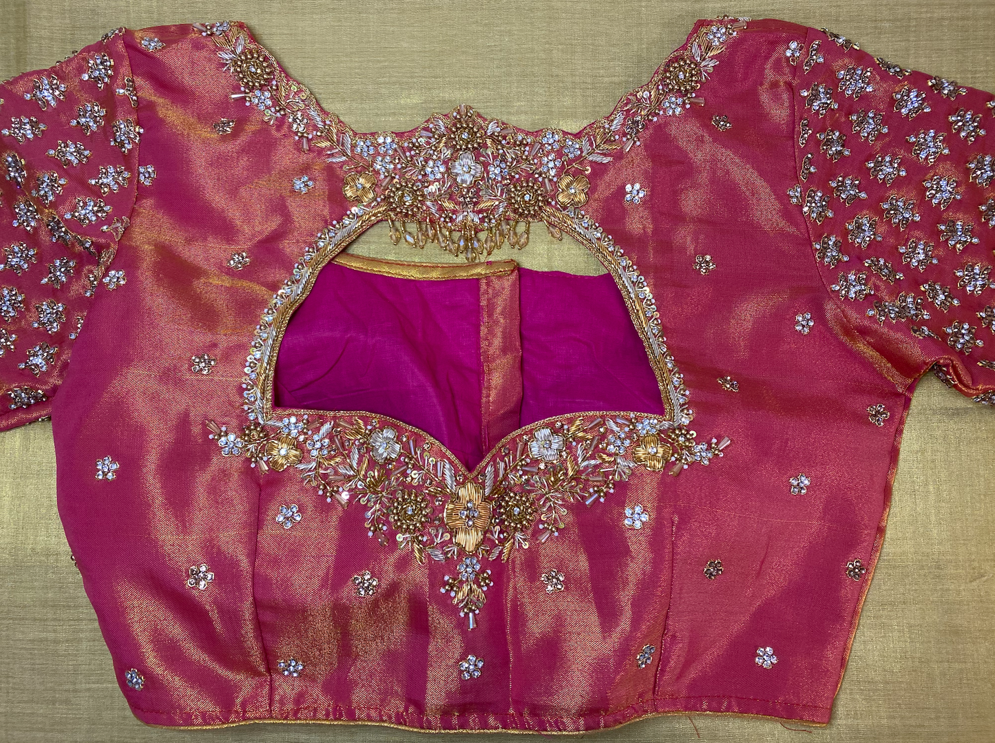 Bridal Maggam Blouse|Aari Blouse |Readymade|PrincessCut Padded | Fits 38”- 44”