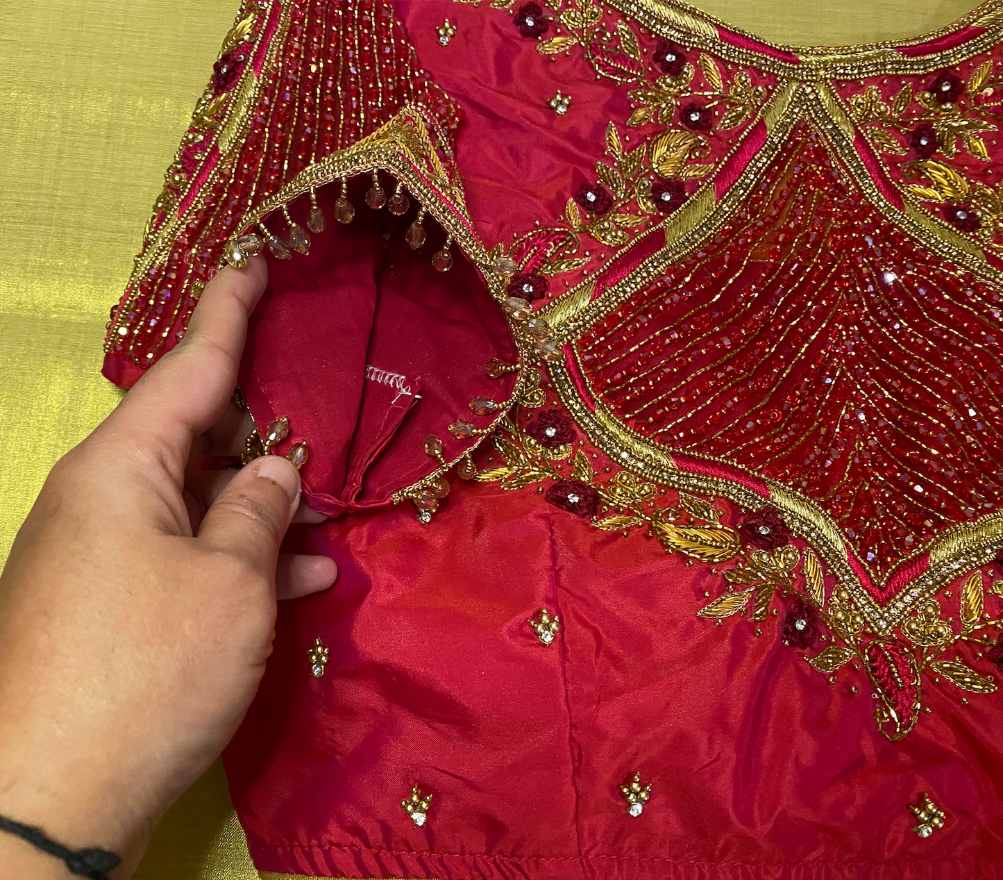 Bridal Maggam Blouse|Aari Blouse |Readymade|PrincessCut Padded | Fits 38”- 44”