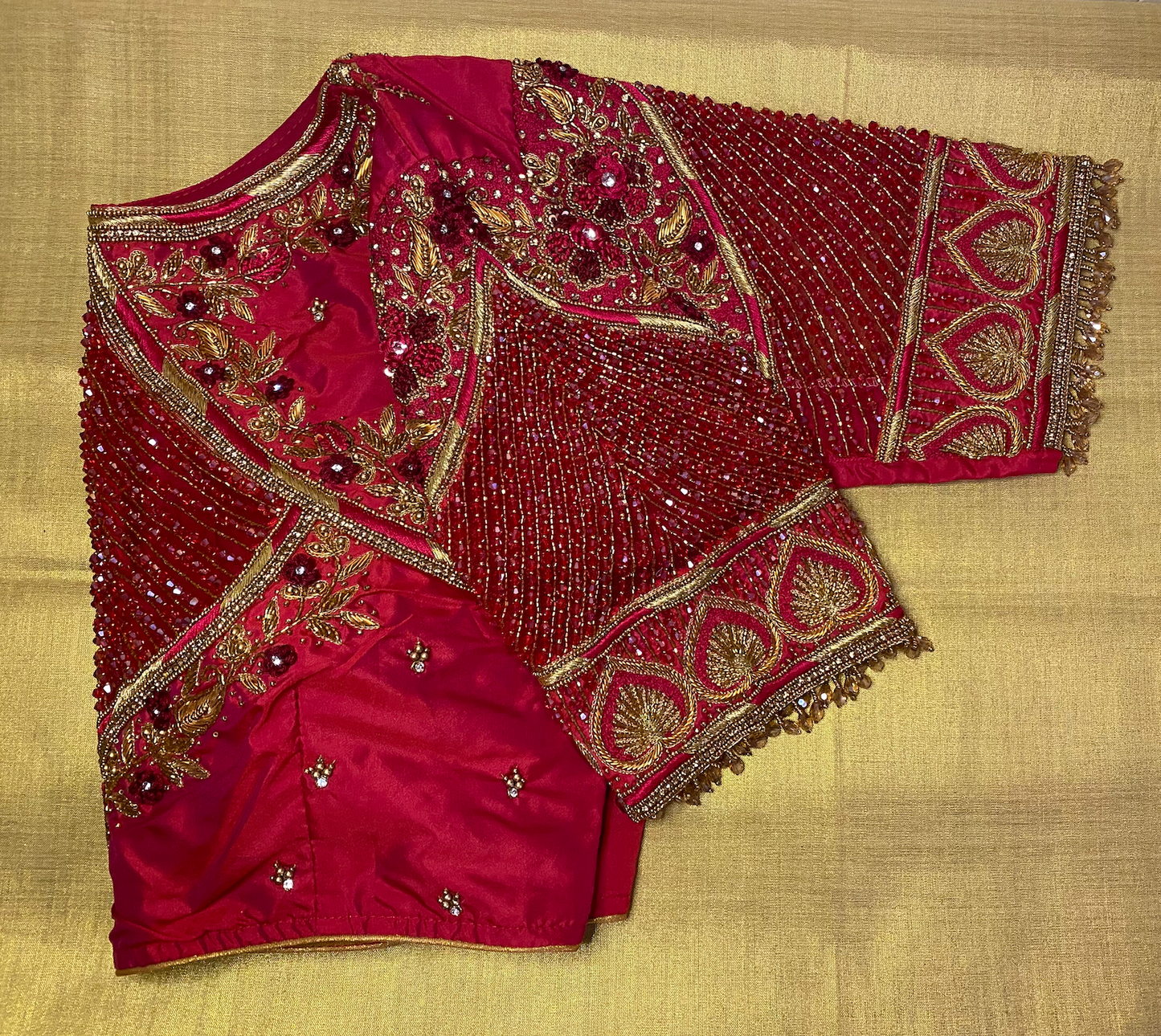 Bridal Maggam Blouse|Aari Blouse |Readymade|PrincessCut Padded | Fits 38”- 44”