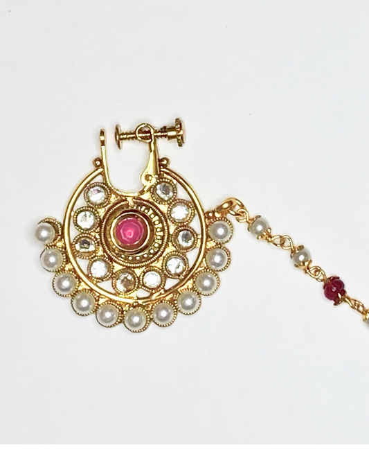 Pearl and Kundan Nath |Nose Ring|Nose pin