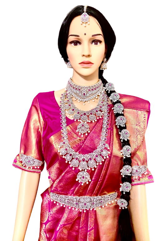 AD Bridal Set |Ruby Pink Mango|GJ Finish