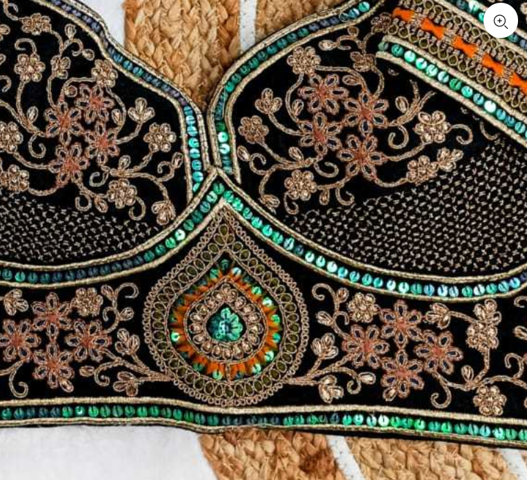 Italian Silk Embroidered Readymade Blouse