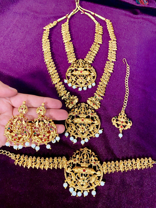 Matte Combo Set| Temple Laxmi design