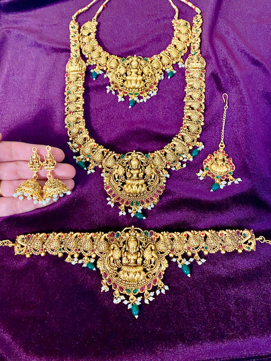 Matte Combo Set |Temple Laxmi design