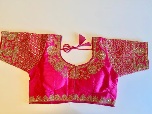 Embroidery Stone Work Padded Blouse - Size 36