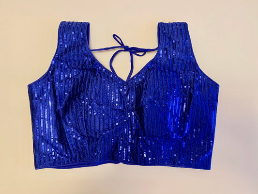 Blue Sequin Party Ready Blouse 34"-38"