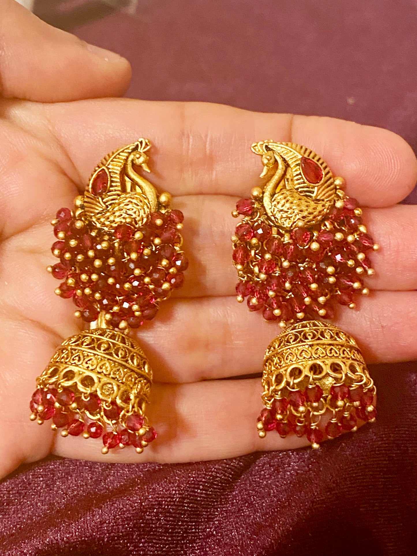 Antique Peacock Earrings| 4 different colors