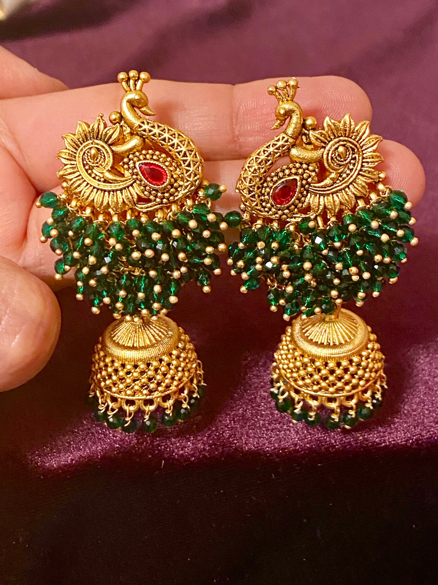 Antique Peacock Earrings | 4 Different colors