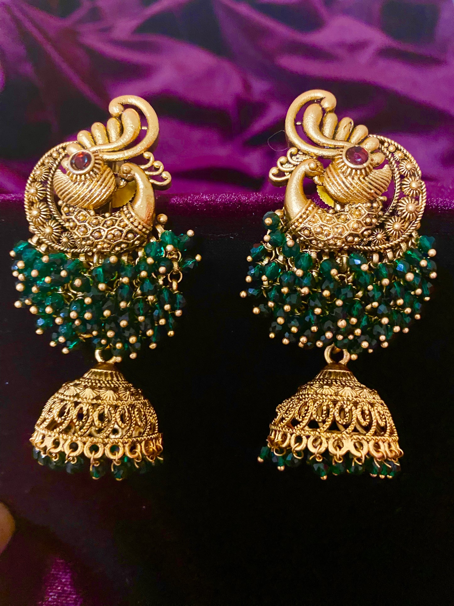 Antique Peacock Earrings | 4 different colors