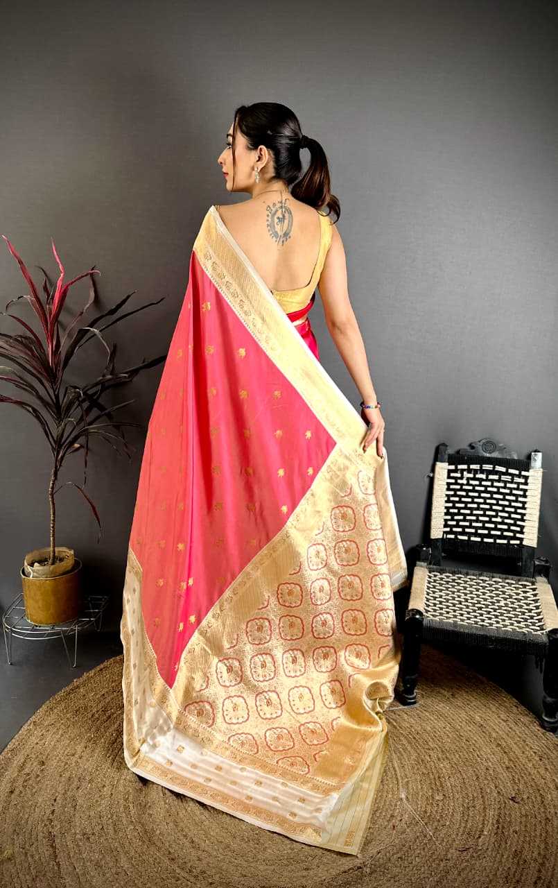 Banarasi Soft Silk Saree in Copper