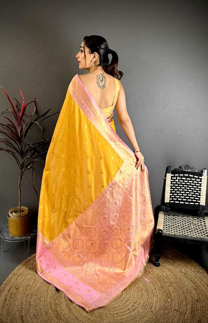 Banarasi Soft Silk Saree in Copper