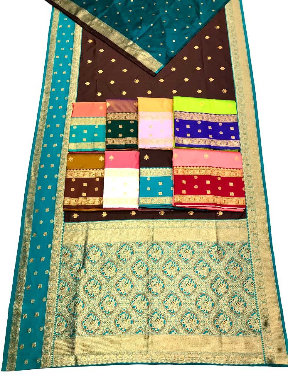 Banarasi Soft Silk Saree in Copper