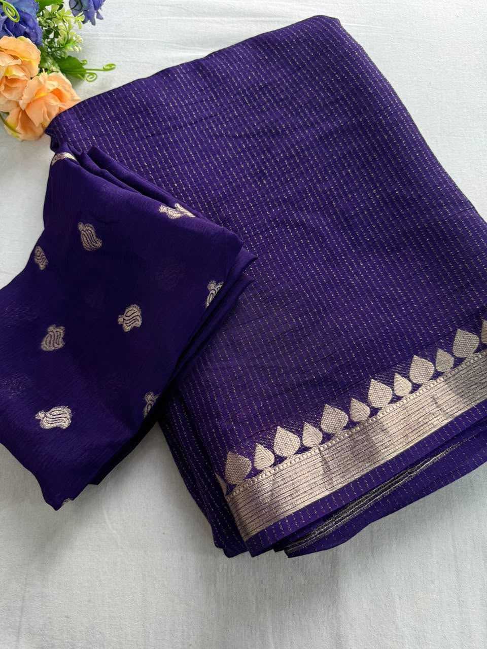 Banarasi Soft Silk Saree in Dark Wine