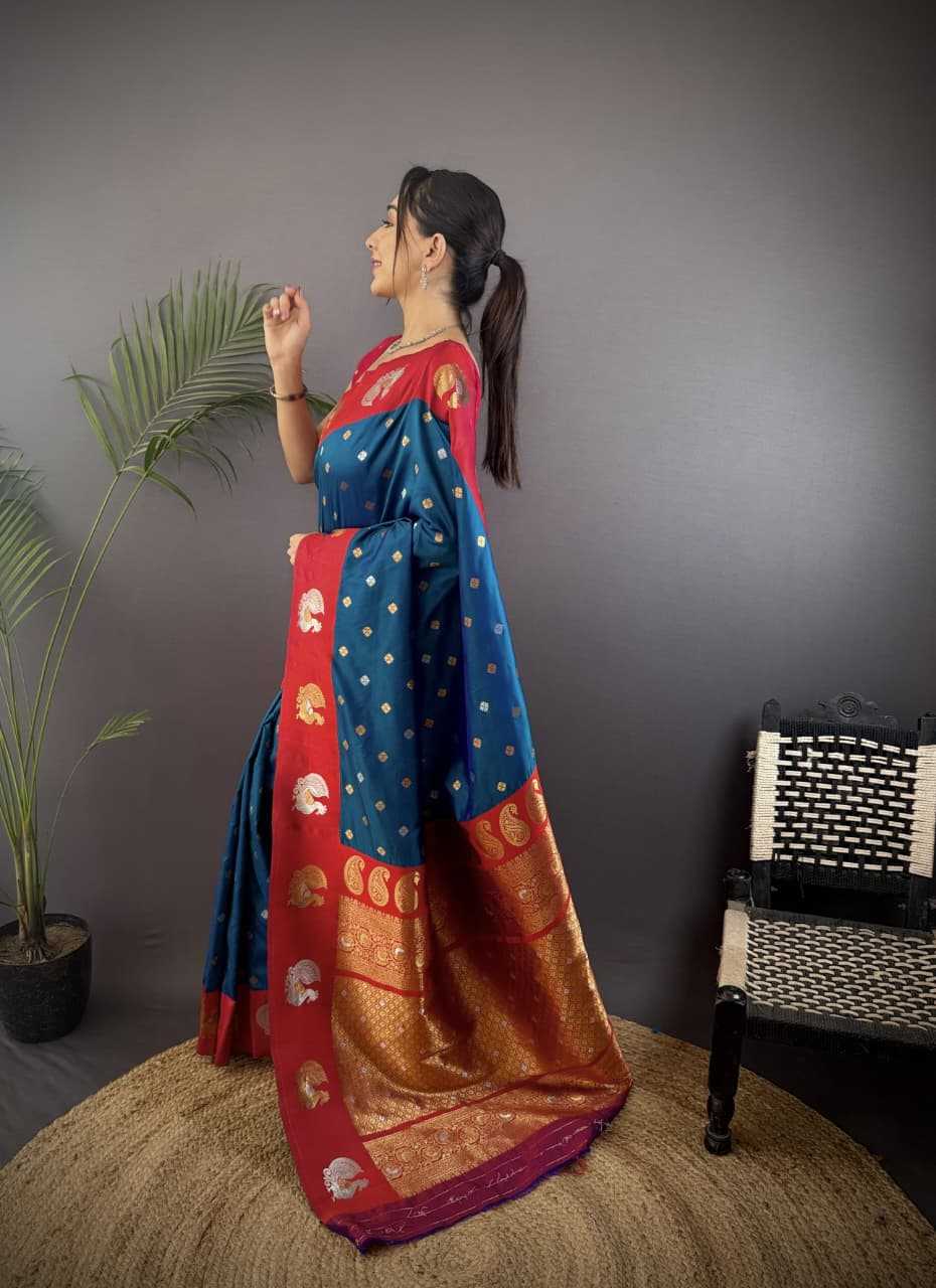Banarasi Soft Silk Saree in Yellow