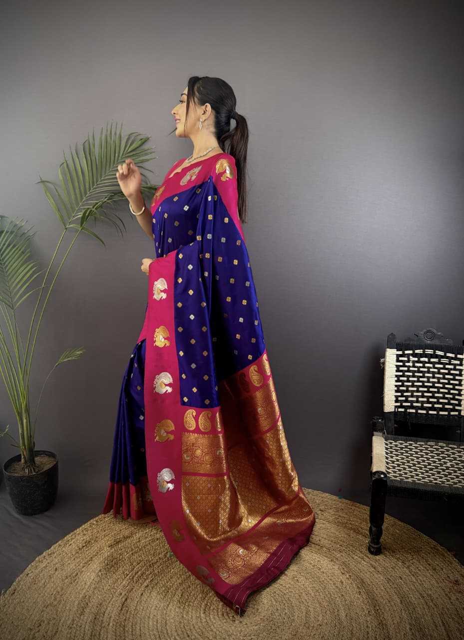 Banarasi Soft Silk Saree in Yellow
