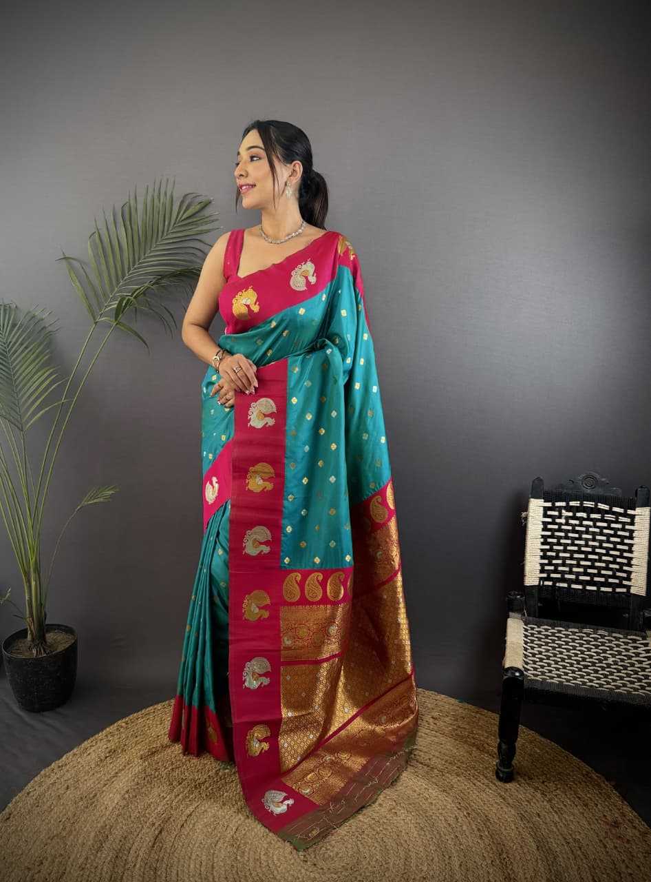 Banarasi Soft Silk Saree in Yellow