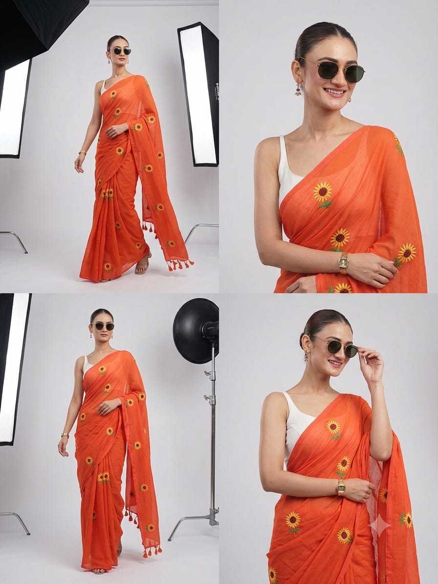 Chanderi Cotton Designer Saree JT-139419