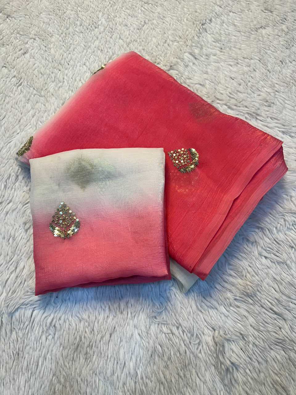 Crush Silk Soft Saree in Sky