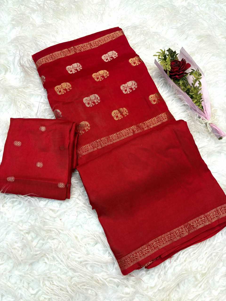 Dola Silk Saree in Black