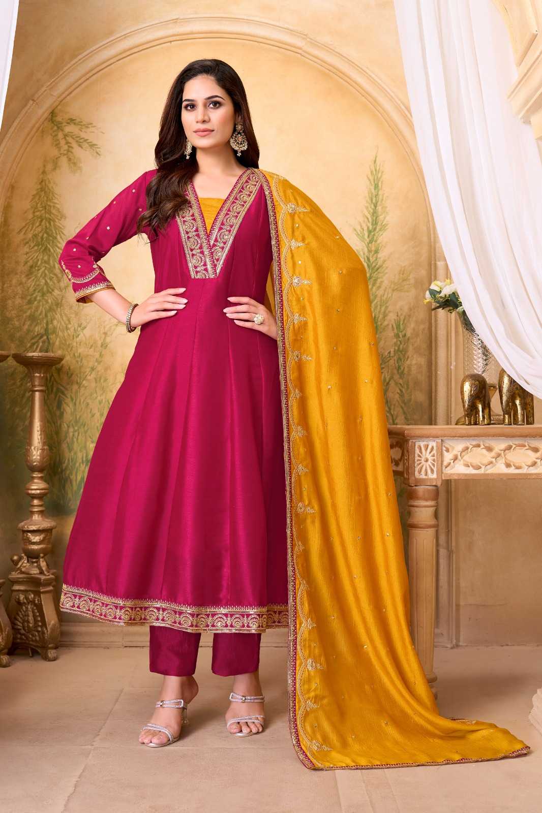 Vichitra Silk Ladies Suit