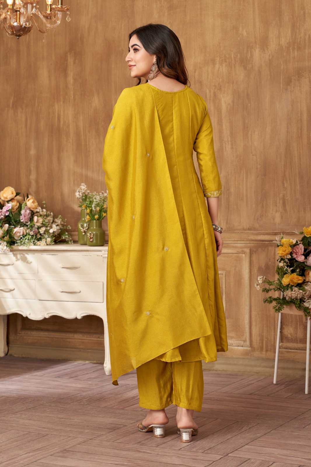 Vichitra Silk Embroidery Suit