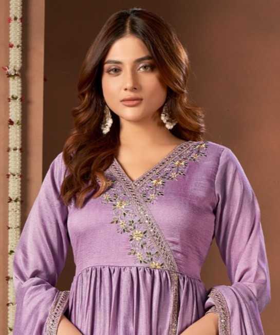 Vichitra Silk Embroidery Suit
