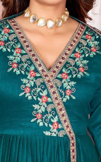 Vichitra Silk Embroidery Suit