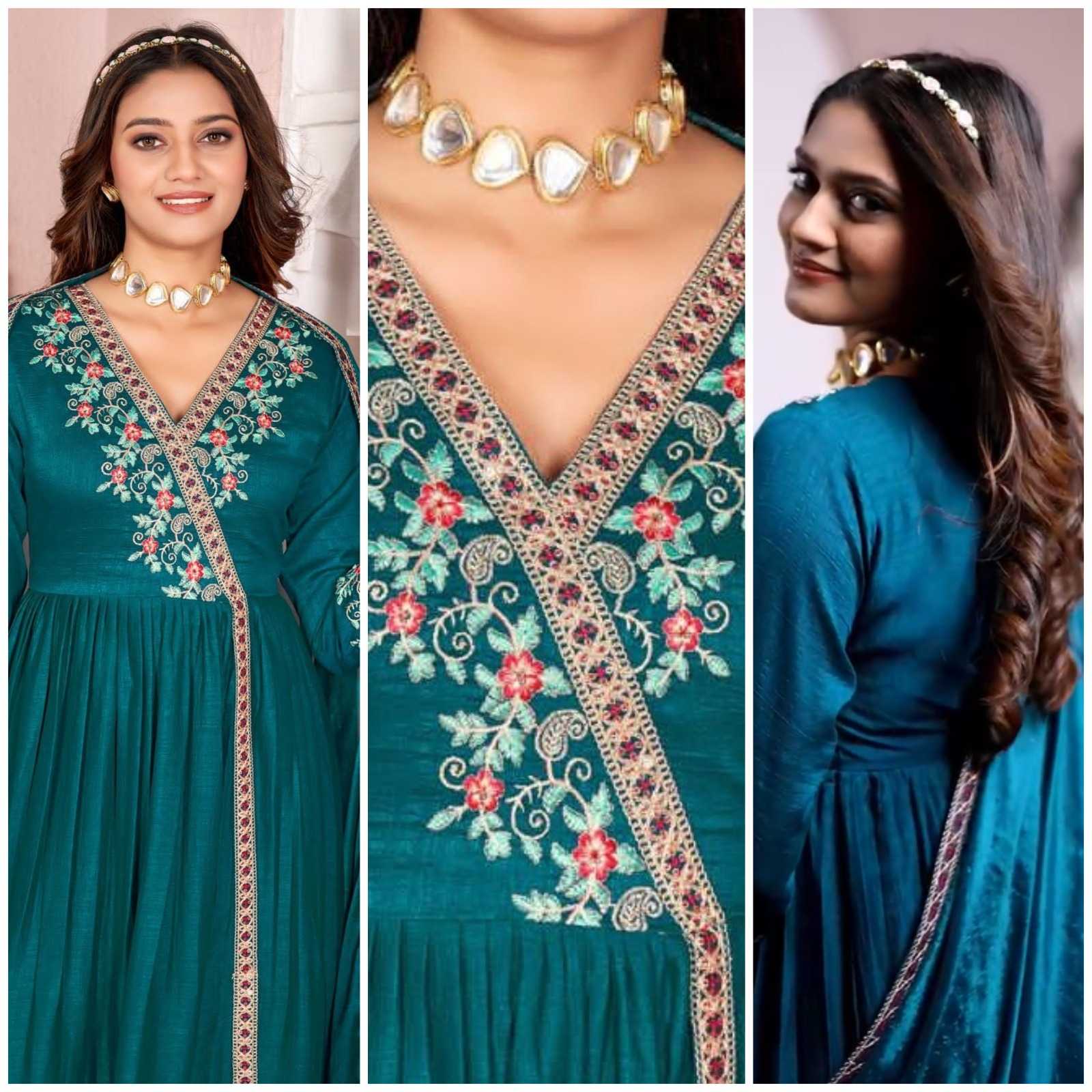 Vichitra Silk Embroidery Suit